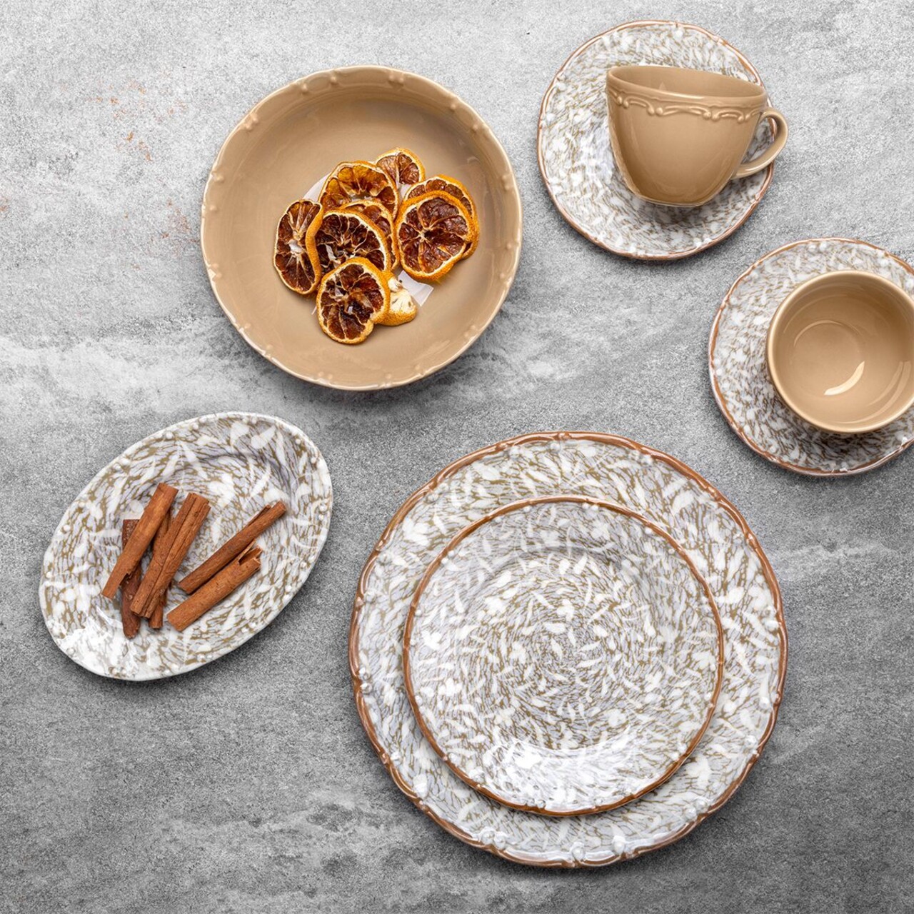 Set de mic dejun, Hermia, 868ARY1113, Farfurie de servire: 27 cm (1 bucată), Multicolor - imagine 3